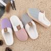 imageNineCiFun Womens House Slippers Memory Foam Bedroom Slippers Indoor Outdoor Slip On Home Shoes with Soft Terry LiningLight Grey