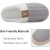 imageNineCiFun Womens House Slippers Memory Foam Bedroom Slippers Indoor Outdoor Slip On Home Shoes with Soft Terry LiningLight Grey