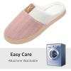 imageNineCiFun Womens House Slippers Memory Foam Bedroom Slippers Indoor Outdoor Slip On Home Shoes with Soft Terry LiningLight Pink