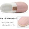 imageNineCiFun Womens House Slippers Memory Foam Bedroom Slippers Indoor Outdoor Slip On Home Shoes with Soft Terry LiningLight Pink