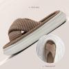 imageNineCiFun Womens House Slippers Open Toe Slide Slippers for Women Summer Slippers Memory Foam House Shoes with Cross Band Platform Slippers for Indoor and Outdoor UseBrown