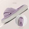 imageNineCiFun Womens House Slippers Open Toe Slide Slippers for Women Summer Slippers Memory Foam House Shoes with Cross Band Platform Slippers for Indoor and Outdoor UsePurple