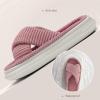 imageNineCiFun Womens House Slippers Open Toe Slide Slippers for Women Summer Slippers Memory Foam House Shoes with Cross Band Platform Slippers for Indoor and Outdoor UsePink