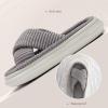imageNineCiFun Womens House Slippers Open Toe Slide Slippers for Women Summer Slippers Memory Foam House Shoes with Cross Band Platform Slippers for Indoor and Outdoor UseGrey