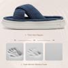 imageNineCiFun Womens House Slippers Open Toe Slide Slippers for Women Summer Slippers Memory Foam House Shoes with Cross Band Platform Slippers for Indoor and Outdoor UseNavy