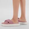 imageNineCiFun Womens House Slippers Open Toe Slide Slippers for Women Summer Slippers Memory Foam House Shoes with Cross Band Platform Slippers for Indoor and Outdoor UsePink