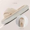 imageNineCiFun Womens House Slippers Open Toe Slide Slippers for Women Summer Slippers Memory Foam House Shoes with Cross Band Platform Slippers for Indoor and Outdoor UseBeige