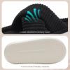 imageNineCiFun Womens House Slippers Open Toe Slide Slippers for Women Summer Slippers Memory Foam House Shoes with Cross Band Platform Slippers for Indoor and Outdoor UseBlack