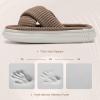 imageNineCiFun Womens House Slippers Open Toe Slide Slippers for Women Summer Slippers Memory Foam House Shoes with Cross Band Platform Slippers for Indoor and Outdoor UseBrown