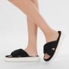 imageNineCiFun Womens House Slippers Open Toe Slide Slippers for Women Summer Slippers Memory Foam House Shoes with Cross Band Platform Slippers for Indoor and Outdoor UseBlack
