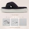 imageNineCiFun Womens House Slippers Open Toe Slide Slippers for Women Summer Slippers Memory Foam House Shoes with Cross Band Platform Slippers for Indoor and Outdoor UseBlack
