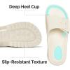 imageNineCiFun Womens Platform Sandals Low Wedge Sandals Open Toe Slide Sandals With Adjustable BuckleBeige