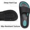 imageNineCiFun Womens Platform Sandals Low Wedge Sandals Open Toe Slide Sandals With Adjustable BuckleBlack