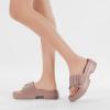 imageNineCiFun Womens Platform Sandals Low Wedge Sandals Open Toe Slide Sandals With Adjustable BuckleLatte