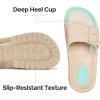 imageNineCiFun Womens Platform Sandals Low Wedge Sandals Open Toe Slide Sandals With Adjustable BuckleSand