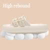 imageNineCiFun Womens Slide Sandals for Comfortable Soft Cloud Slides  Adjustable NonSlip Flat Sandals for Women and Men  Slip On Slippers Pillow SlippersBeige