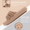 imageNineCiFun Womens Slide Sandals for Comfortable Soft Cloud Slides  Adjustable NonSlip Flat Sandals for Women and Men  Slip On Slippers Pillow SlippersBrown