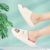 imageNineCiFun Womens Slide Sandals for Comfortable Soft Cloud Slides  Adjustable NonSlip Flat Sandals for Women and Men  Slip On Slippers Pillow SlippersBeige