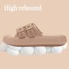 imageNineCiFun Womens Slide Sandals for Comfortable Soft Cloud Slides  Adjustable NonSlip Flat Sandals for Women and Men  Slip On Slippers Pillow SlippersBrown