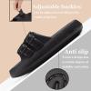 imageNineCiFun Womens Slide Sandals for Comfortable Soft Cloud Slides  Adjustable NonSlip Flat Sandals for Women and Men  Slip On Slippers Pillow SlippersBlack