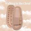 imageNineCiFun Womens Slide Sandals for Comfortable Soft Cloud Slides  Adjustable NonSlip Flat Sandals for Women and Men  Slip On Slippers Pillow SlippersBrown