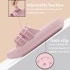 imageNineCiFun Womens Slide Sandals for Comfortable Soft Cloud Slides  Adjustable NonSlip Flat Sandals for Women and Men  Slip On Slippers Pillow SlippersPink