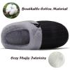 imageNineCiFun Womens Slip on Fuzzy House Slippers Memory Foam Slippers Scuff Outdoor Indoor Warm Plush Bedroom Shoes with Faux Fur LiningBlack Grey