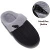 imageNineCiFun Womens Slip on Fuzzy House Slippers Memory Foam Slippers Scuff Outdoor Indoor Warm Plush Bedroom Shoes with Faux Fur LiningBlack Grey