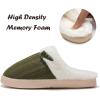 imageNineCiFun Womens Slip on Fuzzy House Slippers Memory Foam Slippers Scuff Outdoor Indoor Warm Plush Bedroom Shoes with Faux Fur LiningGreen