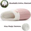 imageNineCiFun Womens Slip on Fuzzy House Slippers Memory Foam Slippers Scuff Outdoor Indoor Warm Plush Bedroom Shoes with Faux Fur LiningPink