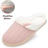 imageNineCiFun Womens Slip on Fuzzy House Slippers Memory Foam Slippers Scuff Outdoor Indoor Warm Plush Bedroom Shoes with Faux Fur LiningPink