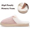 imageNineCiFun Womens Slip on Fuzzy House Slippers Memory Foam Slippers Scuff Outdoor Indoor Warm Plush Bedroom Shoes with Faux Fur LiningPink
