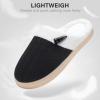 imageNineCiFun Womens Slippers Scuff Comfy Lightweight House Shoes Slip on Memory Foam Bedroom Slippers Indoor Outdoor Home Shoes with Soft Terry LiningBlack