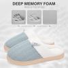 imageNineCiFun Womens Slippers Scuff Comfy Lightweight House Shoes Slip on Memory Foam Bedroom Slippers Indoor Outdoor Home Shoes with Soft Terry LiningBlue