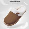 imageNineCiFun Womens Slippers Scuff Comfy Lightweight House Shoes Slip on Memory Foam Bedroom Slippers Indoor Outdoor Home Shoes with Soft Terry LiningBrown