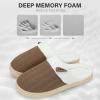 imageNineCiFun Womens Slippers Scuff Comfy Lightweight House Shoes Slip on Memory Foam Bedroom Slippers Indoor Outdoor Home Shoes with Soft Terry LiningBrown
