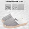 imageNineCiFun Womens Slippers Scuff Comfy Lightweight House Shoes Slip on Memory Foam Bedroom Slippers Indoor Outdoor Home Shoes with Soft Terry LiningGrey