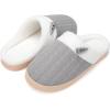 imageNineCiFun Womens Slippers Scuff Comfy Lightweight House Shoes Slip on Memory Foam Bedroom Slippers Indoor Outdoor Home Shoes with Soft Terry LiningGrey