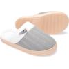 imageNineCiFun Womens Slippers Scuff Comfy Lightweight House Shoes Slip on Memory Foam Bedroom Slippers Indoor Outdoor Home Shoes with Soft Terry LiningGrey