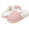 imageNineCiFun Womens Slippers Scuff Comfy Lightweight House Shoes Slip on Memory Foam Bedroom Slippers Indoor Outdoor Home Shoes with Soft Terry LiningPink