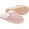 imageNineCiFun Womens Slippers Scuff Comfy Lightweight House Shoes Slip on Memory Foam Bedroom Slippers Indoor Outdoor Home Shoes with Soft Terry LiningPink