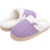 imageNineCiFun Womens Slippers Scuff Comfy Lightweight House Shoes Slip on Memory Foam Bedroom Slippers Indoor Outdoor Home Shoes with Soft Terry LiningPurple