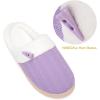 imageNineCiFun Womens Slippers Scuff Comfy Lightweight House Shoes Slip on Memory Foam Bedroom Slippers Indoor Outdoor Home Shoes with Soft Terry LiningPurple