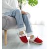 imageNineCiFun Womens Slippers Scuff Comfy Lightweight House Shoes Slip on Memory Foam Bedroom Slippers Indoor Outdoor Home Shoes with Soft Terry LiningRed