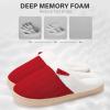 imageNineCiFun Womens Slippers Scuff Comfy Lightweight House Shoes Slip on Memory Foam Bedroom Slippers Indoor Outdoor Home Shoes with Soft Terry LiningRed