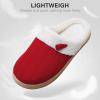 imageNineCiFun Womens Slippers Scuff Comfy Lightweight House Shoes Slip on Memory Foam Bedroom Slippers Indoor Outdoor Home Shoes with Soft Terry LiningRed