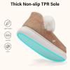 imageNineCiFun Womens Suede Bootie Slippers Warm Fuzzy Slippers with Faux Fur Lining Cozy Memory Foam Indoor House ShoesCamel