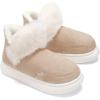 imageNineCiFun Womens Suede Bootie Slippers Warm Fuzzy Slippers with Faux Fur Lining Cozy Memory Foam Indoor House ShoesKhaki