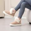 imageNineCiFun Womens Suede Bootie Slippers Warm Fuzzy Slippers with Faux Fur Lining Cozy Memory Foam Indoor House ShoesKhaki