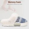 imageNineCiFun Womens Warm House Slippers Memory Foam House Fuzzy Cute Christmas Slippers Ladies Bedroom Slippers Gift For WomenWhite Blue